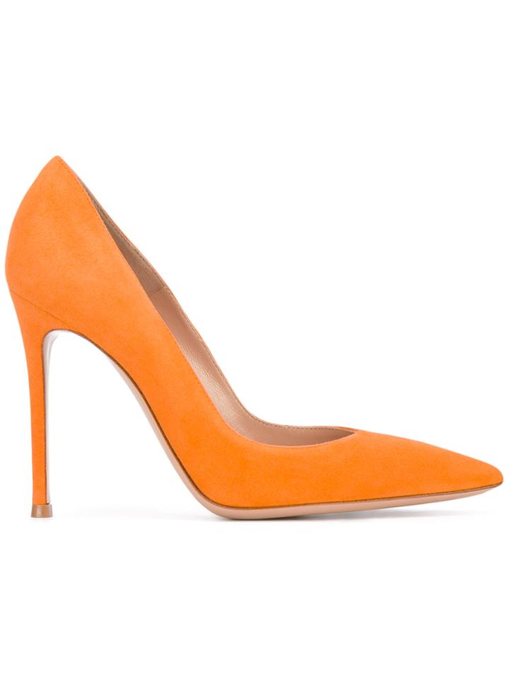 Gianvito Rossi Classic Pointy Toe Pumps - Yellow & Orange