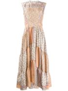 Chloé Bandana Print Tiered Dress - Neutrals