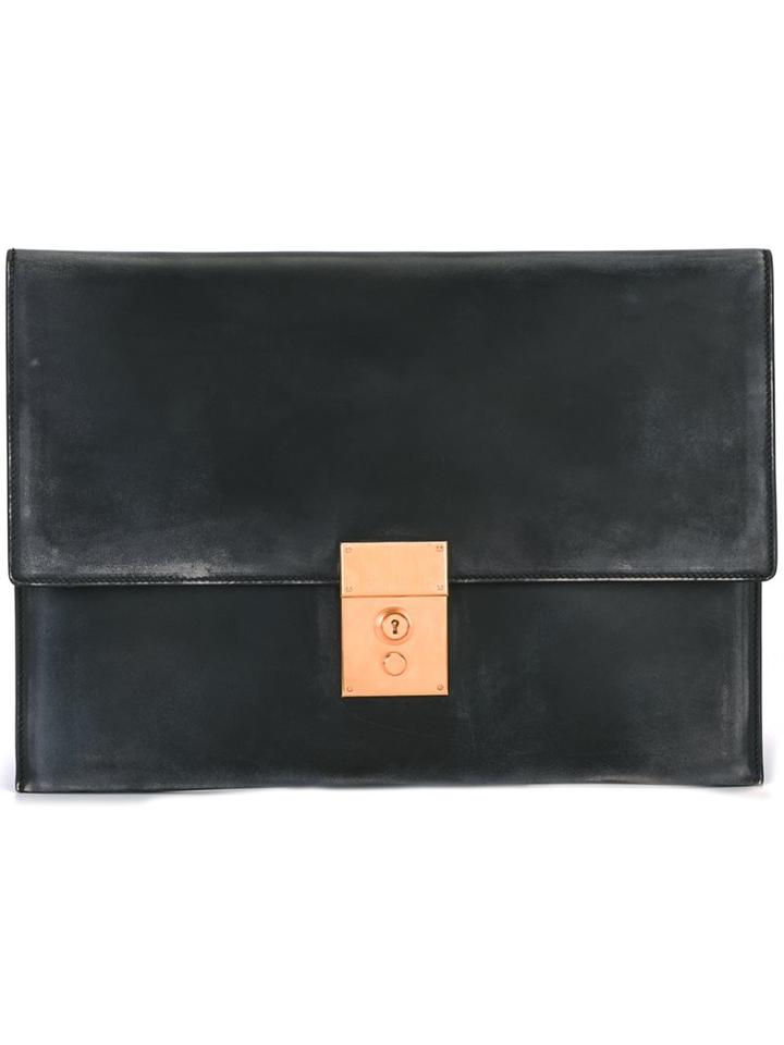 Thom Browne Flap Closure Medium Clutch