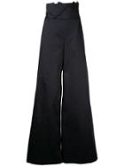 Monse High-waisted Wide Leg Trousers - Black