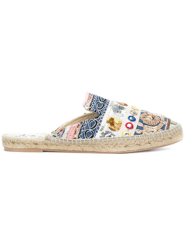 Manebi Embellished Mules - White