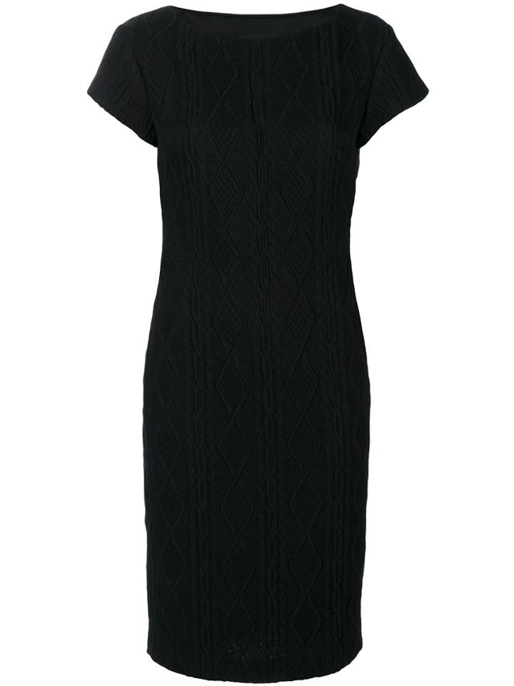 Boutique Moschino Cable Knit Dress - Black