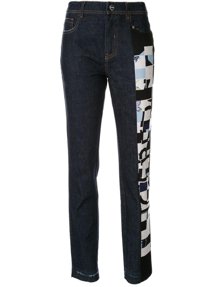Iceberg Abstract Printed Jeans - Blue