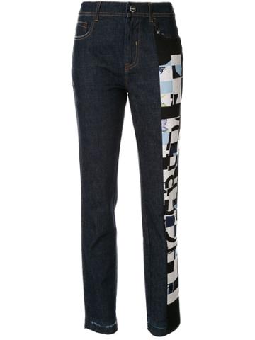 Iceberg Abstract Printed Jeans - Blue