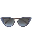 Oscar De La Renta Oversized Cat Eye Sunglasses - Blue