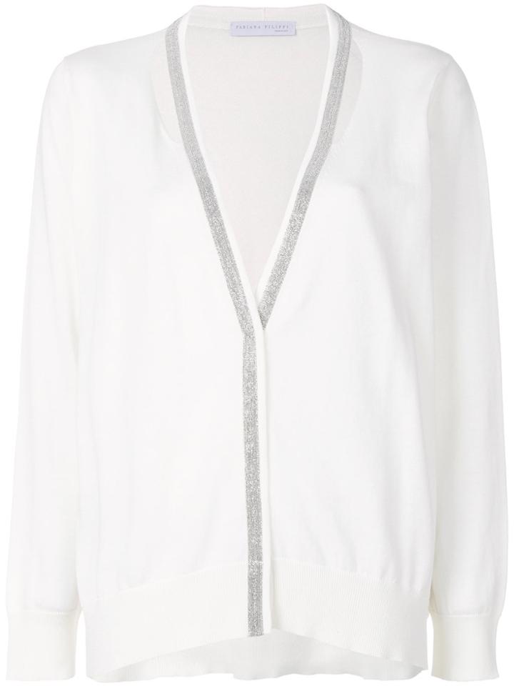 Fabiana Filippi V-neck Cardigan - White