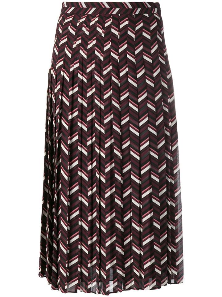 Michael Michael Kors Pleated Midi Skirt - Red