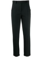 Patrizia Pepe Cropped Tailored Trousers - Black