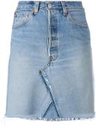 Re/done Short Denim Skirt - Blue