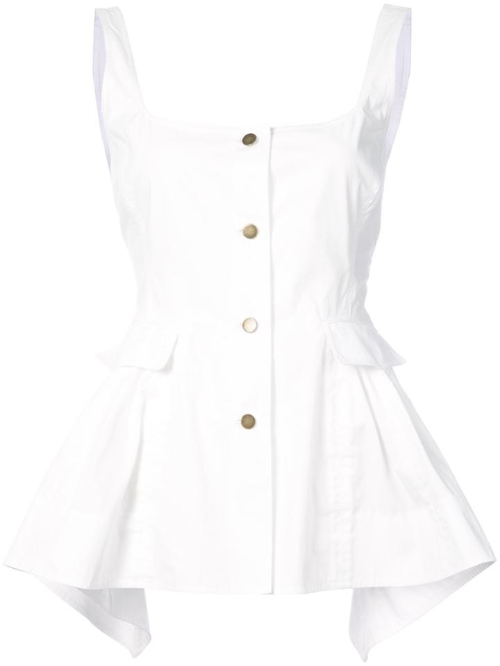 Rosie Assoulin Peplum Top - White