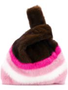 Simonetta Ravizza Striped Fluffy Tote Bag - Pink & Purple