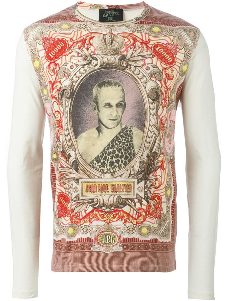 Jean Paul Gaultier Vintage 'jpg' Printed Top - White