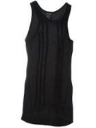Ann Demeulemeester Fitted Tank Top, Men's, Size: Small, Black, Cotton/modal/cashmere