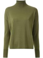Scanlan Theodore Merino Turtleneck Sweater, Women's, Size: Medium, Green, Wool