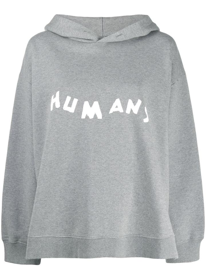 Mm6 Maison Margiela Humans Hoodie - Grey