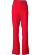 Jean Louis Scherrer Vintage Flared Trousers, Women's, Size: 44, Red