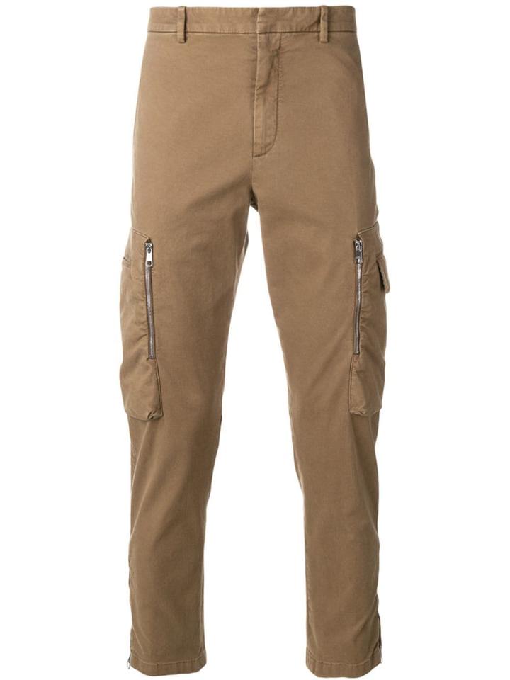 Neil Barrett Slim-fit Cargo Trousers - Brown