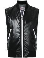 Moncler Gamme Bleu Ribbed Trim Gilet - Black