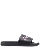 Natasha Zinko Logo Printed Slides - Black
