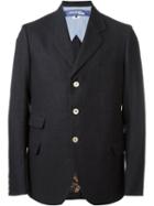 Junya Watanabe Comme Des Garçons Man Three Button Blazer, Men's, Size: Large, Blue, Linen/flax/cotton/cupro
