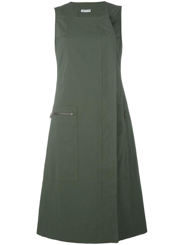 Tomas Maier Dislocated Fastening Sleeveless Dress - Green