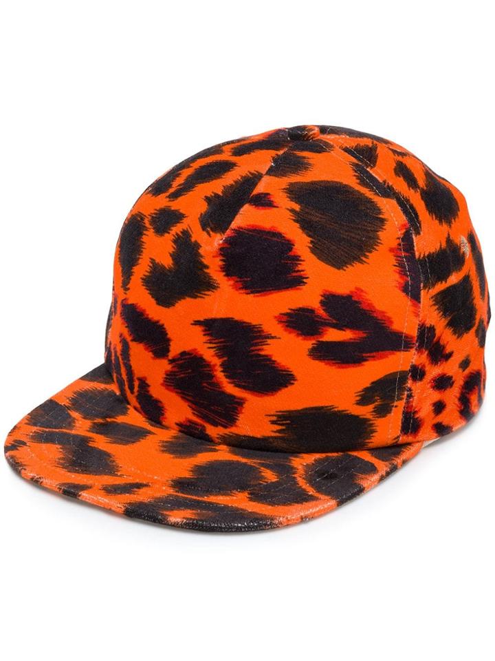 R13 Leopard Print Baseball Cap - Yellow & Orange