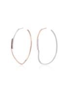 Kova Rose And White Gold Hoop Earrings - Pink & Purple