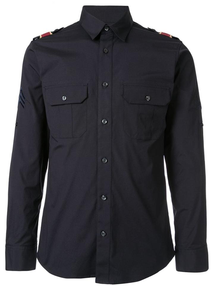 Loveless Shoulder Tab Shirt - Blue