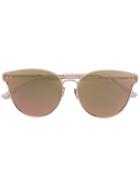 Bottega Veneta Eyewear Mirrored Cat Eye Sunglasses - Metallic