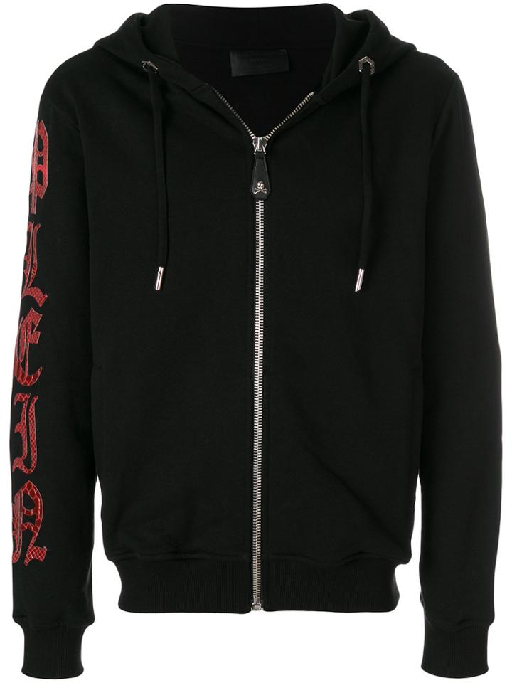 Philipp Plein Moment Zipped Hoodie - Black