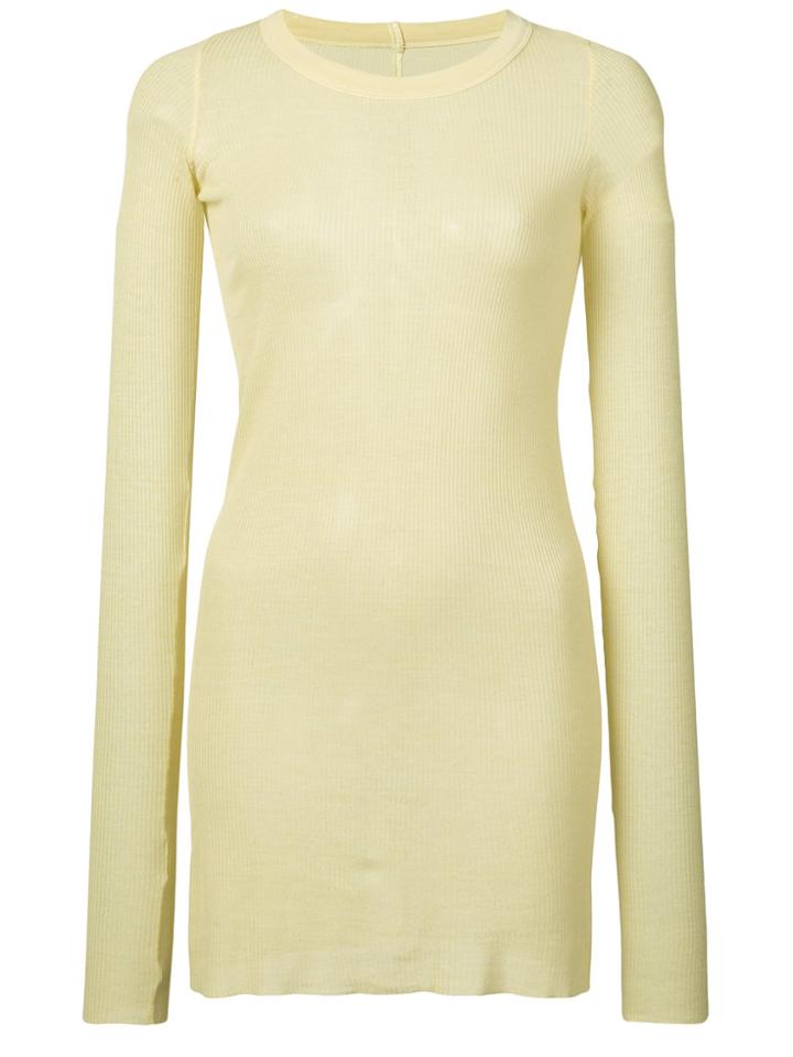 Rick Owens Slim Fit Longline Jersey - Green