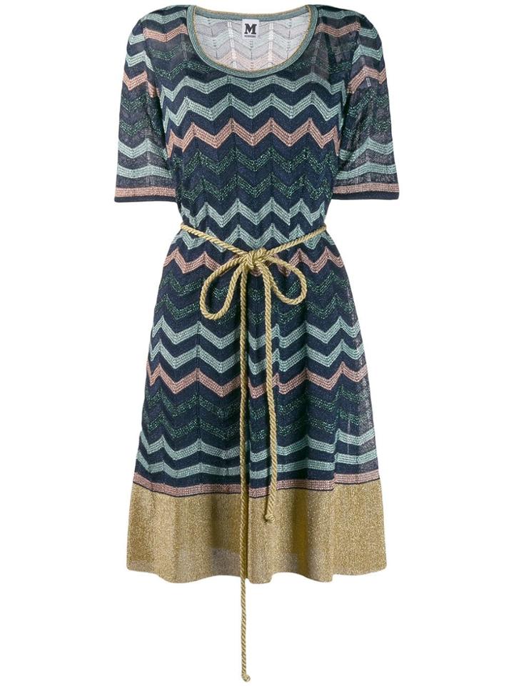 M Missoni Fit & Flare Day Dress - Blue