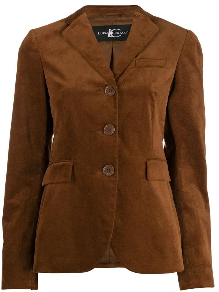 Luisa Cerano Single-breasted Blazer - Brown
