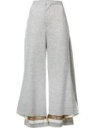 Undercover Wide Leg Cropped Pants - Grey