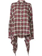 Faith Connexion Long Hem Detail Plaid Shirt - Multicolour