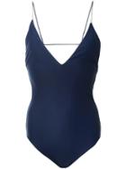 Dion Lee Fine Line One Piece, Women's, Size: 8, Blue, Polyester/spandex/elastane