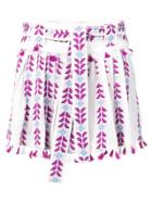 Dodo Bar Or Embroidered Pleated Skirt - Purple