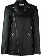 Saint Laurent Classic Biker Jacket, Women's, Size: 36, Black, Lamb Skin/metal Other/cupro/cotton