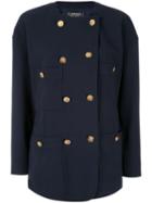 Chanel Pre-owned Double-breasted Jacket - Blue