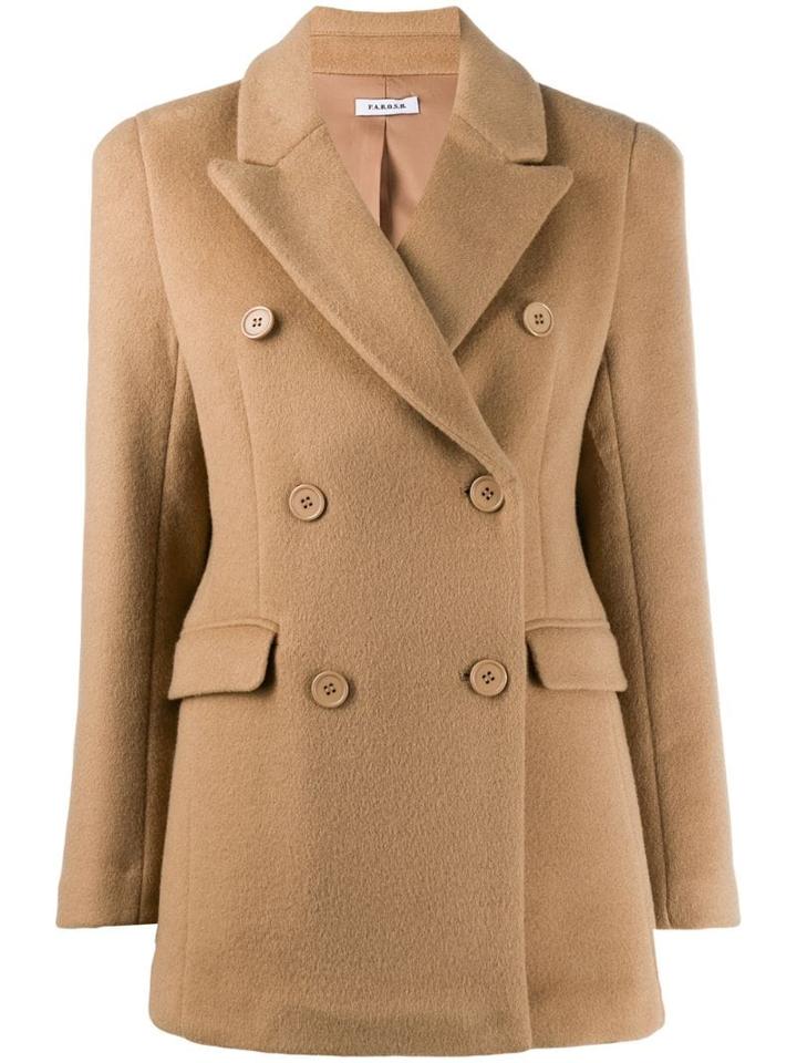 P.a.r.o.s.h. Double-breasted Short Coat - Brown