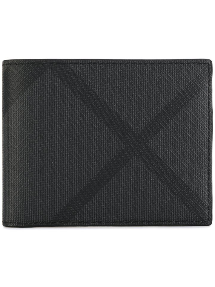 Burberry Check Wallet - Black