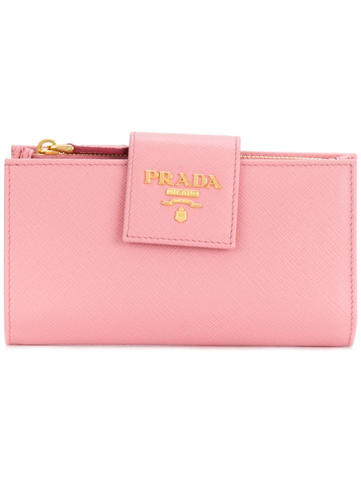 Prada Logo Plaque Purse - Pink & Purple