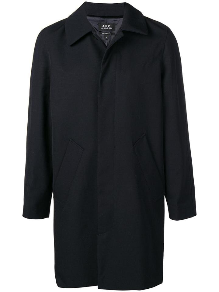 A.p.c. Manteauvian Coat - Blue