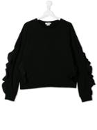 Stella Mccartney Kids Teen Ruffle-trim Sweater - Black