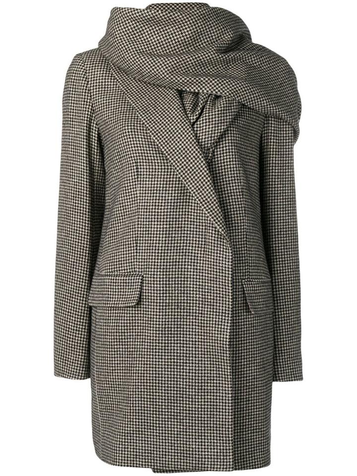 The Row Scarf Houndstooth Blazer - Black