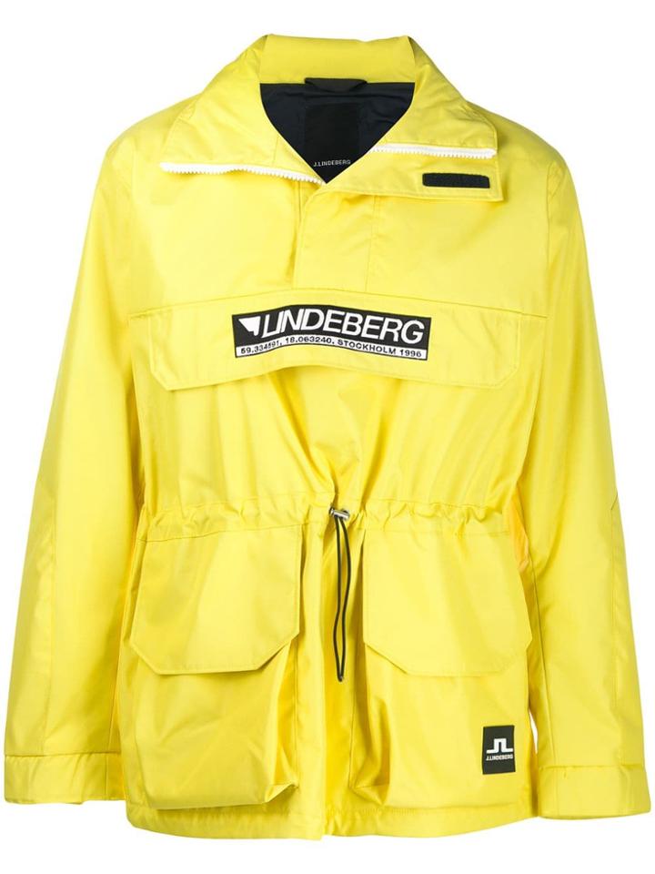 J.lindeberg Leeward Coated Canvas Coat - Yellow
