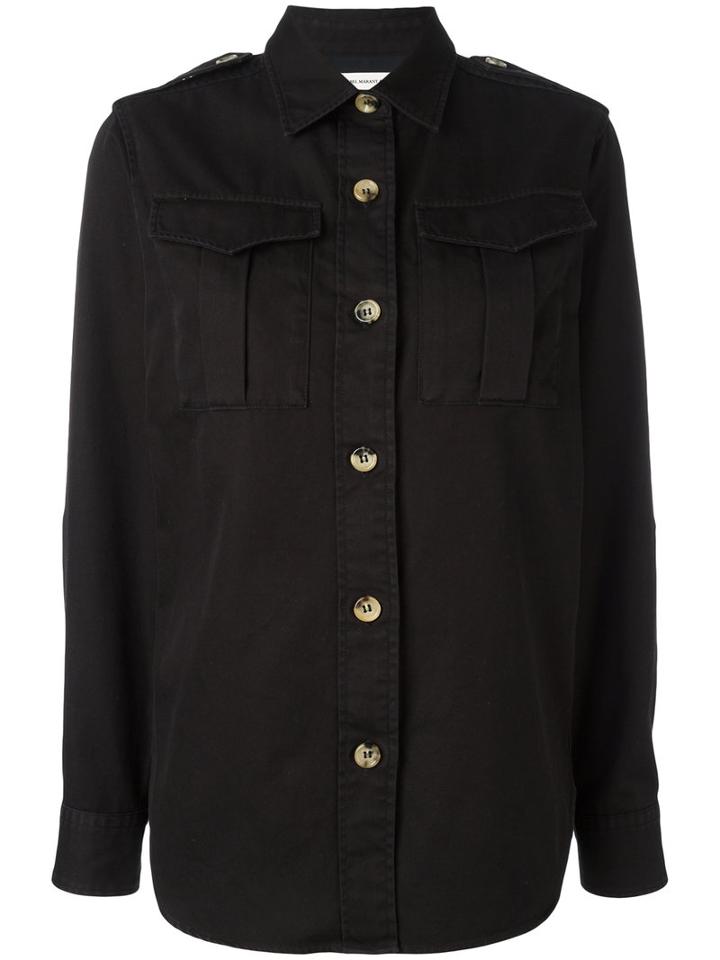 Isabel Marant Étoile - 'obrian' Shirt - Women - Cotton - 36, Women's, Black, Cotton