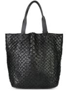 Osklen - 'gravata Cabas' Tote - Women - Suede/pirarucu Skin - One Size, Black, Suede/pirarucu Skin