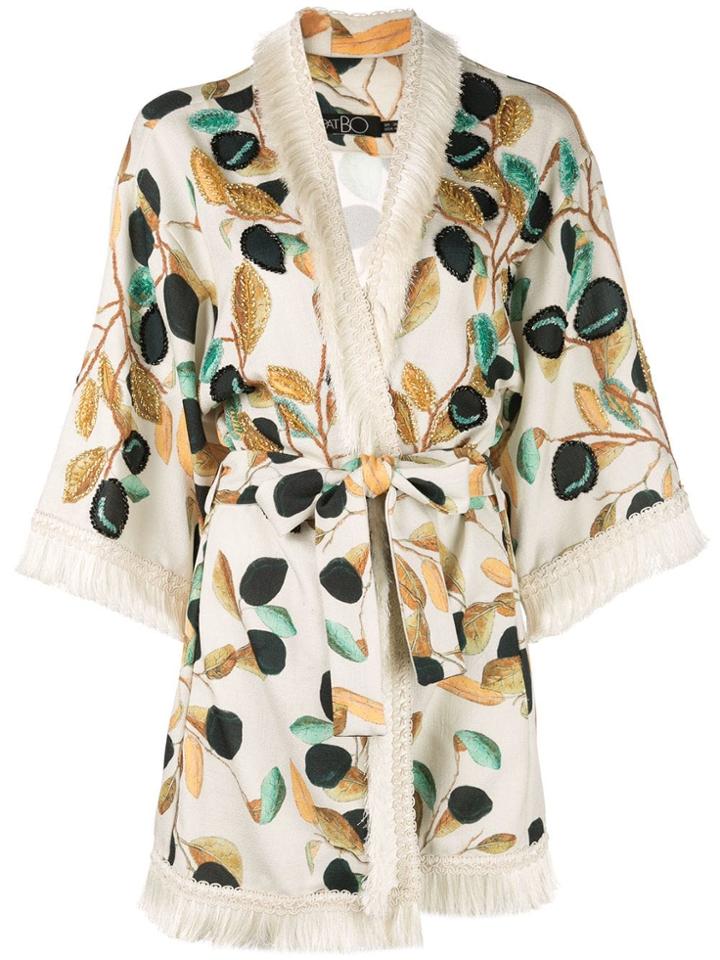 Patbo Printed Kimono Jacket - White