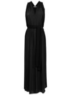 Egrey Draped Gown - Black
